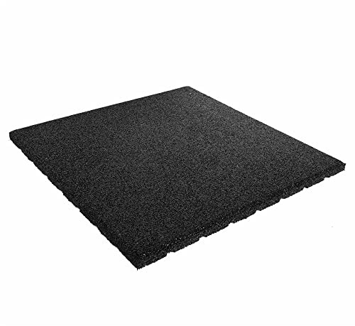 Vivol Premium fallskyddsmattor svart 2 stycken – 50 x 50 cm x 20 mm TÜV testad kvalitet golvskyddsmatta för lekplats, kita, skola – underlag för fitness och crossfit – kan skäras till storlek