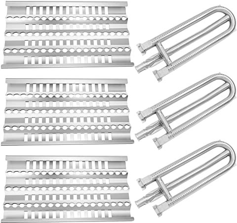 Clivimi 19” Grill Burner Grill Heat Plates Shield for DCS Grills DCS 30 BGB30-BQRN, 27 DBQR, DCS 36, DCS 48 BGB48-BQARL Dynamic Cooking Systems Radiant Tray Gas Grill Replacement Parts Briquette Tray