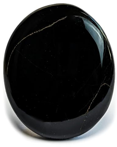 EUSICE - Obsidiana Piedra Natural de Madagascar, Piedra de Palma Relajación y Antiestrés, 100% Artesanal y Hecho a Mano, Cristal Ético para Litoterapia, Bienestar, Meditación y Yoga