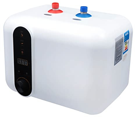 ERICAT Scaldabagno Elettrico, Piccolo Serbatoio Compatto da 10 Litri, Acqua Calda Elettrica Istantanea con Temperatura Regolabile 1,5 KW Cucina Istantanea sotto Il Lavello/Armadio/2420