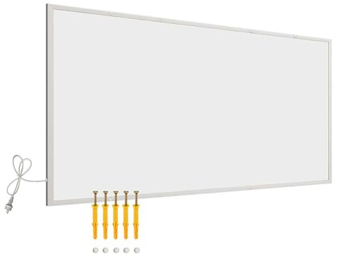 Wiltec Calefactor infrarrojo 700W panel calefacción IR calentador eléctrico radiador de bajo consumo