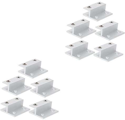 Gadpiparty 10 Stk Glasclip Wandmontiertes Regal Klemmen Schwere Ausführung Clips Für Duschabtrennungen Rechteckiger Regalträger Aus Glas Glasklemmhalter Regalclip Aluminiumlegierung Teilung