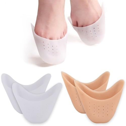 SAVOSWEET 2 Paar Zehenschutz Silikon, Soft Gel Zehenkappen Zehenschoner, Gelschoner Zehenkappen, Zehenschutz Ballett, Spitzenschuhe Silikon Gel Pads, Für Ballett Spitzenschuhe