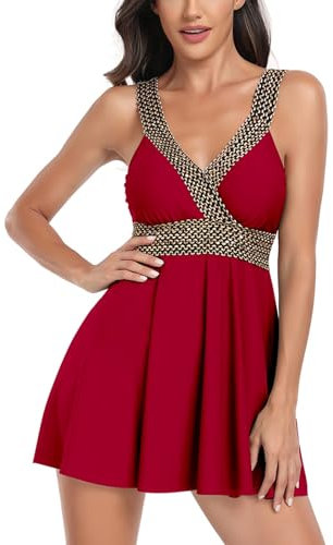 Badeanzug Damen Bauchweg Push up Mit Pailletten Zweiteiliger Badeanzug Elegant Badeanzüge Für Damen Verstellbar Badeshirt Damen Oberteil mit Badeshorts Freizeit Schwimmanzug Strandmode Damen