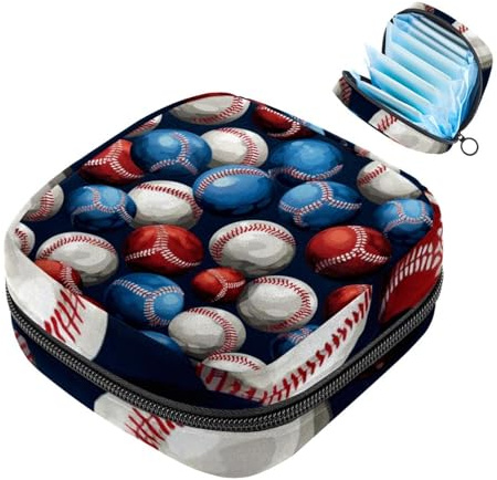 Baseball-357 Damenbinden-Aufbewahrungstaschen für Damen, große Kapazität, Menstruationspad-Tasche, Tasche für Tampons zum Sammeln