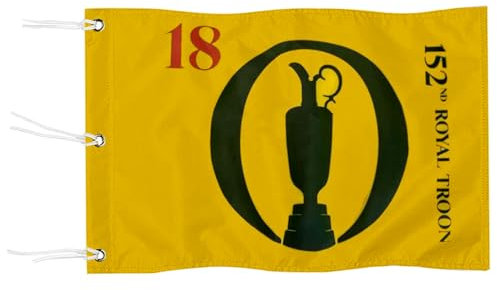 2BUT British Open 2024 Golf Pin Flag Practic Putting Green Golf Flag For Backyard Garden Double-Sewn 600D Nylon Miniature Pin Flag (20X13 Grommet)