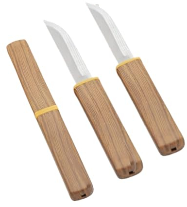 Galica Couteau camping, pique nique, bateau, randonnée 2 couteaux en 1- gain de place, etui fermé = Sécurité - 2 lames standards