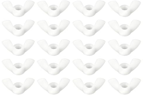 sourcing map M6 x 1 cm Flügelmutter 25 Stück, Nylon, Schmetterlingsflügelmuttern, Befestigungsteile, Handdrehung, Flügelmuttern für Maschinen, elektronische Geräte, DIY, schwarz