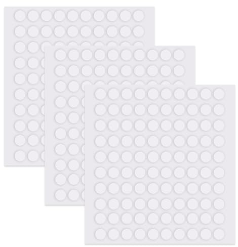300 pcs Doppelseitige Klebepunkt Aufkleber Transparent Doppelseitige 6×1mm | Abnehmbare Klebepaste Punkt Aufkleber keine Spuren klebrig wasserfest für Ballon,Festival-Dekoration,DIY Basteln