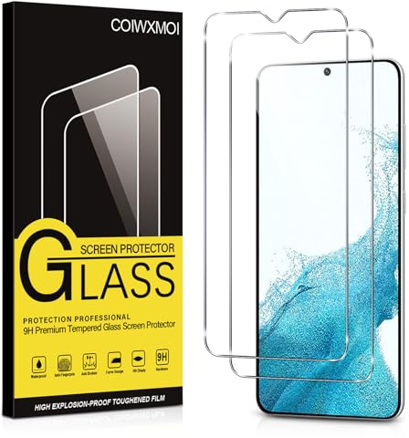 Coiwxmoi 2 Stück Panzer Schutz Glas für Samsung Galaxy S22 5G 6,1 9H Härte Schutzfolie,Anti-Kratzen,Ultra-Klar Displayschutzfolie,Full Screen Schutzglas Ultrabeständig Bläschenfrei für S22 5G,Clear