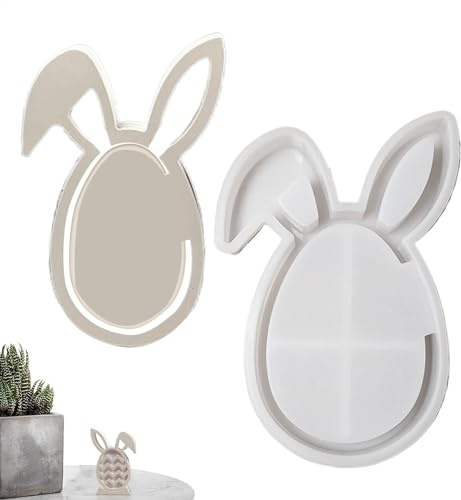 Stampo per uova di Pasqua, decorativi non appiccicosi a forma di coniglietto, stampo per torte natalizie, decorazioni per la casa pasquali, in silicone a forma di guscio d' per la