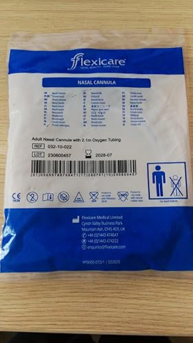 Occhiali da naso Flexicare per ossigeno extra morbido, lunghezza tubo 2,1 m