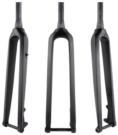 GJYDPU Forcella per MTB con Freno a Disco Rigido in Fibra di Carbonio T800, 26/27,5/29, 28,6 mm, Senza Filettatura, Tubo Dritto/Conico, Forcella Anteriore Super Leggera per Mountain Bike