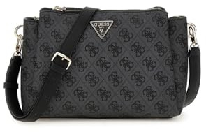 GUESS Noelle II Tri Comp Crossbody Bag Coal Logo