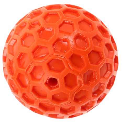 WEKAMOS Pelota para Perros Pequeña con Diseño de Panal Goma Suave Resistente para Masticar Juguete Chirriante Interactivo para Cachorros y Perros Medianos para Lanzar y Estimular