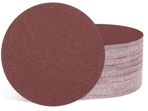 Kozelo 50 Pcs Disques À Poncer 125 mm 80 Grain À Système Auto-Agriffant Pour Ponceuse Orbitaire Adaptés Pour Ponceuse À Placoplâtre Bois Métal Meubles, Rouge