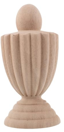 CONGARTENO Unfinished Wooden Staircase Newel Finials 7.28 Inch European Style Decorative Bed Post Tops for Diy Crafts Wedding and Home Stair Railings