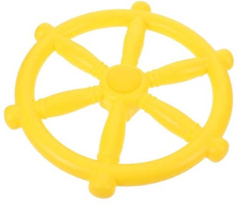 SOPOTUTU Plastic Pirate Ship Steering Wheel for Outdoor Playhouse Treehouse Attachment Weather-resistant Swing Set Accessory with Smooth Rounded Edges for Safe Interactive Steering Play