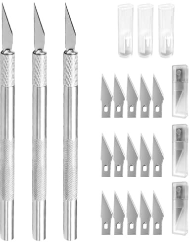 18 Pcs Craft Tool Set, Precision Hand Tool Kit for DIY Modeling Creative Project Detail Work (This product contains a bladed item. Adult supervision is recommended for all users under 18 years of age)