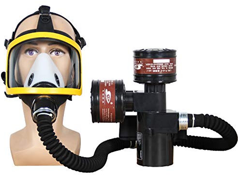 Masque intégral à gaz respiratoire électrique à flux d’air constant
