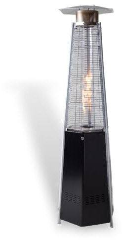 XONE Stufa a Piramide Esagonale, Max 12,5kw - 195cm Nero