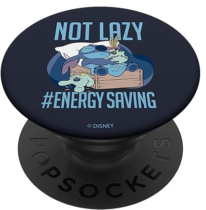 Disney Lilo & Stitch Not Lazy Energy Saving PopSockets Adhesive PopGrip