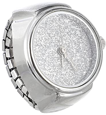 Mipcase Ringuhr Mit Quarzwerk Schlichtes Glitzerdesign Für Damen Und Herren Praktisches Und Dekoratives Zeitmesser Für Geburtstag Und Neujahr