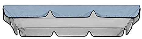 FYTY Ersatzdach Gartenschaukel Universal Hollywoodschaukel 2/3 Sitzer, Ersatz Bezug Sonnendach UV-Schutz, Hollywoodschaukel Ersatzdach,Blau,142x120x18cm