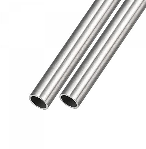 sourcing map 304 Acier Inox Tube (12mm OD x 1mm Paroi T x 300mm L) 2Pcs, Droit Tube - pour Maison Ameublement, Machines