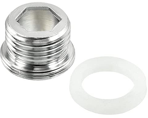 M24*1.0 Male to G1/2 Male Thread Faucet Adapter, Chromed Aerator Straight Connector for Garden Hose Water Filter Pipe, Silver