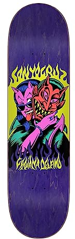 Santa Cruz VX Skateboard-Deck Delfino Devil Purple 21 cm
