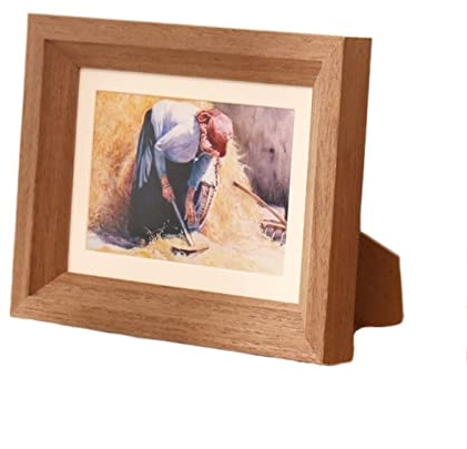 luckxuan Fotorahmen/Bilderrahmen Retro Stereo Holz Fotorahmen 5/6/7/8/10 Zoll Hangpendel Dual Zweck Fotorahmen Wohnzimmerstudium Dekorieren Ornament Leerrahmen (Color : A, Size : 5 Inch)