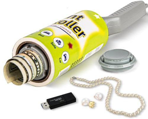 Livebe Real Working Lint Roller with Storage, Secret Stash Safes, Secret Hidden Diversion,Money Jewelry Storage (Man)