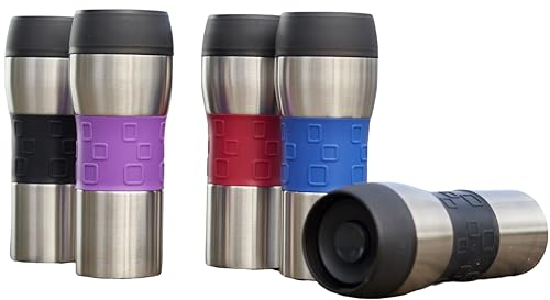 ALDORUS Thermobecher 400 ml – doppelwandig vakuumisoliert (Edelstahl), 4 h heiß / 6 h kalt, 100% auslaufsicherer Quick Press Verschluss, 360° Trinköffnung.