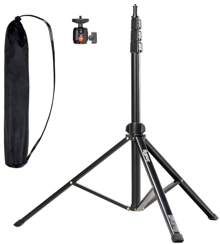 SMALLRIG Supporto Luminoso per Fotografia, Altezza Regolabile: 56-200 cm, Supporto Leggero Leggero per Riflettori, Softbox, Luci da Studio, Ombrelli, Luce Anulare, Carico Massimo 4 kg, RA-S200-4379