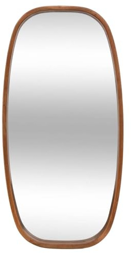 Atmosphera – Jasna Ovaler Wandspiegel – 80 x 40 cm, Holzrahmen, Bohème-Stil – Für Flur, Schlafzimmer, Wohnzimmer