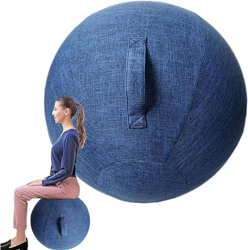 HENXUE Yoga-Ball-Abdeckung, Stabilitäts-Ball-Abdeckung Mit Griff, Leichte Anti-Burst-Übungsball-Abdeckung, Hautschutz, Stuhlschutz, Stehübung, Pilates-Ball-Abdeckung,003,65CM