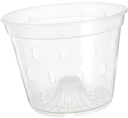 BESPORTBLE Pot De Fleurs Transparent avec Drainage Pot Plastique pour Orchidées avec Aérations pour Croissance Optimale des Plantes