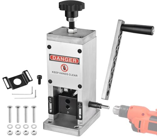 Máquina peladora de cables manual con conector de taladro, herramienta peladora de cables para reciclaje de chatarra de cobre, pelacables de cobre para cables sobrantes que se adapta a un diámetro d