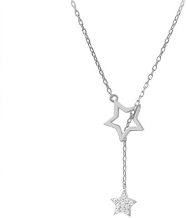 Lange Quaste Stern Tropfen Halskette Frauen Kristall Stern y Halskette Kette Vintage Stern y Lariat Halskette Kristall y Tropfen Kette Halskette Gold Pullover Kette Halskette Schmuck Mädchen Geschenk