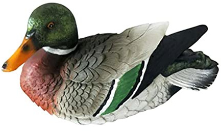 PUNELE Ankskulptur, damm flytande anka, trädgårdsdamm dekor, flytande staty, dammdekor, anka skulptur för trädgård, damm, pool, dekor (heroisk)