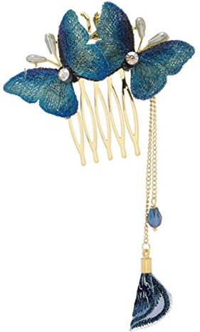 Beatifufu Schmetterling Haarkamm-clip Mit Quaste Für Damen Und Mädchen Butterfly Haarschmuck Haar Styling Werkzeug Exquisites Design Für Jeden Anlass