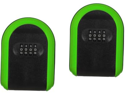 Lurrose 2stücke Schlüsselbox Mit Code Wandmontierter Schlüsselsafe Aus Robustem Für Sichere Aufbewahrung Von Ersatzschlüsseln Und Wichtigen Gegenständen Individuell Grüne Farbe