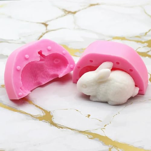 Epoxidharz-Formen, 9 x 5,8 x 5 cm, 3D-Hasenform, Silikonform für Schokolade, Kuchen, Dessert, Fondant, Backdekoration, Werkzeug
