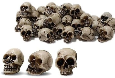 XINYOUZEFA 20 Stück Totenkopf Deko, Mini Totenkopf, Knochen Deko, Schädel, Dekoration für Halloween, für Halloween Party Nach Hause Schreibtisch Tischdekoration
