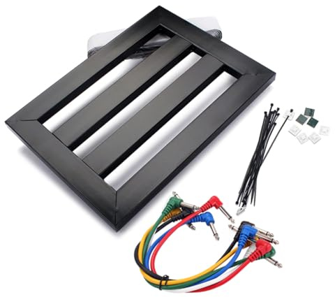 BESTonZON Universelle Kleine Gitarren Effektpedal Halterung aus Langlebigem Material mit Netzteilhalterung Kompatibel für Classic Pedaltrain Pedalboard Zubehör für Musikinstrumente