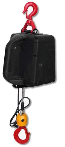 ZYT-DHRUCB Paranchi elettrici da 1500 W con Gru di Sollevamento con Telecomando Wireless, metodi di Controllo 3 in 1, argano Elettrico Portatile per Industria/Agricoltura/Pesca/edilizia,Black-500KG