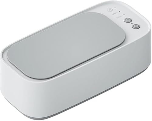 Ultrasonic Jewelry Cleaner High Capacity Cleaning Eyeglasses Machine Low Noise Ultrasonic Machine for Eyeglasses,Ring,Necklace,Watches,Jewelry (Grey)