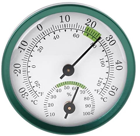 IUBGFTO Hygromètre extérieur à Aiguille, Forme de Montre extérieure, Moniteur de température et d'humidité, 5,7 cm