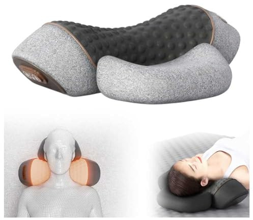 HINNVCL Kissen Nackenmassage, 3-in-1 Nackenmassagekissen, beheiztes Massagekissen für den Nacken, Memory-Foam-Kissen, beheiztes Massagegerät für Männer und Frauen